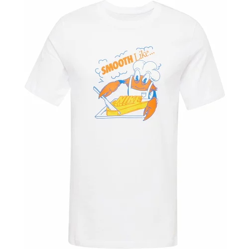 Nike Sportswear Majica mornarsko plava / žuta / tamno narančasta / bijela