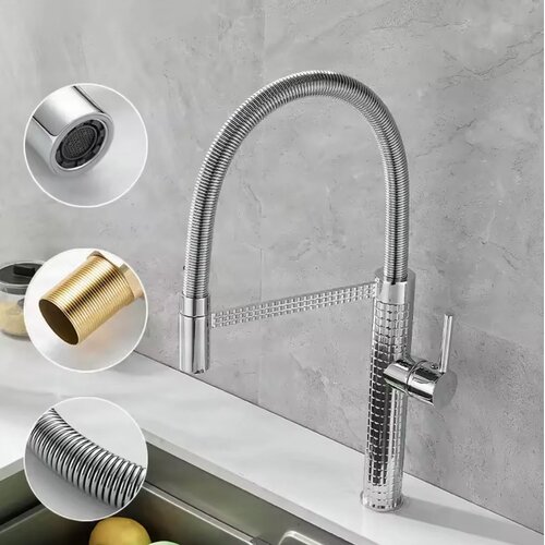 ELITE EDITION Kuhinjska pipa &amp;ndash; Dvignite svojo kuhinjo z eleganco pipe | Pipa za pomivalno korito KS1220 &amp;mdash; Zlata Slike