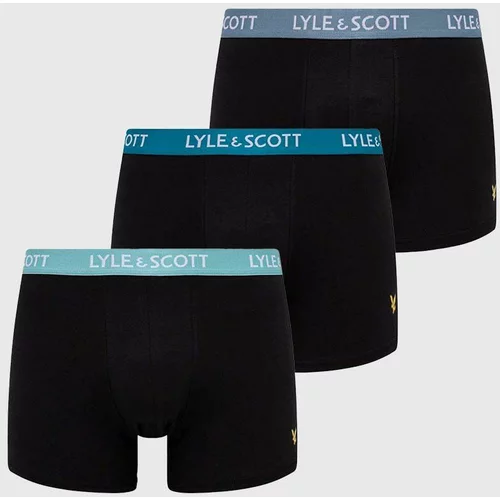 Lyle & Scott Boksarice 3-pack moški, črna barva