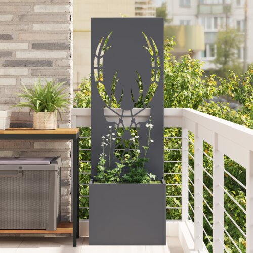 vidaXL Vrtni Sadič s Dekorativnom Pločom Antracit 50 x 140 cm Cijene