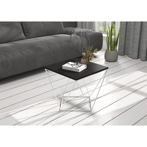 ADRK Moderna stoli za kavu DIANA 50x50 - BIJELA-CRNA Slike