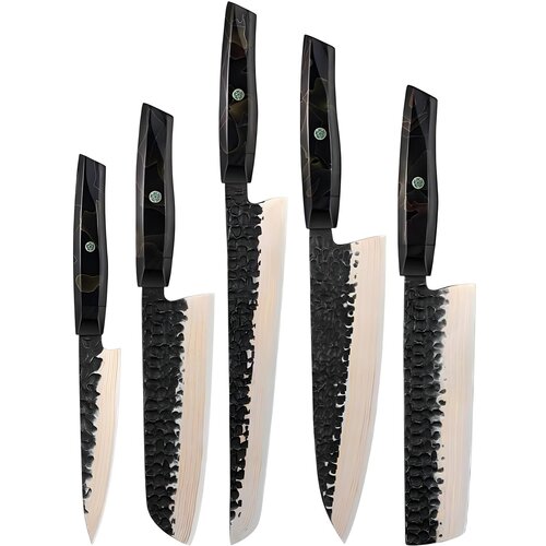  Set dama&scaron;kovih kuhinjskih noževa ZA-37586 &ndash; Crna / Smeđa / 5 kom KP37586 Cene
