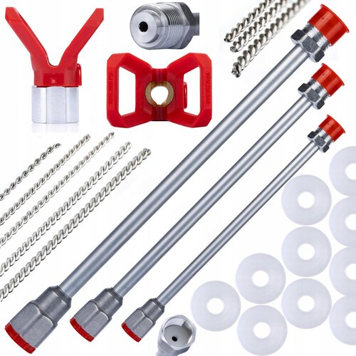 Rosfix SET PODALJ&Scaron;EVALNA LANCA ZA BRIZGALNO PI&Scaron;TOLO &ndash; 30/50/100 CM, 290 BAR, 7/8" | USNJENE TESNILA, &Scaron;ČITNIK, ČISTILNI IGLAMI, (5000073686) Cene