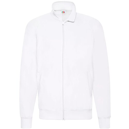 Fruit Of The Loom Biała bluza męska Lightweight Sweat Jacket Slike