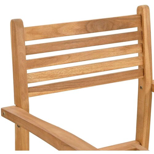  Vrtni set za objed 7 pcs Smeđa Čvrsto teak drvo - Pravokutno 6 sjedala Slike