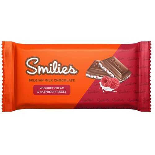SMILIES COKOLADA CRNA JOGURT&KOMADICI JAGODE 98G Cene
