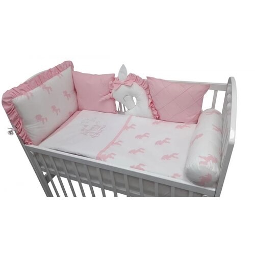 Baby Textil textil komplet posteljina za bebe jednorog roze Slike