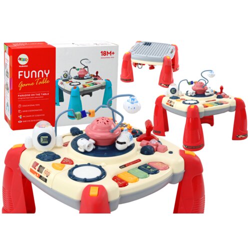  Interactive Educational Table Children's Panel Piano Space Red Cene