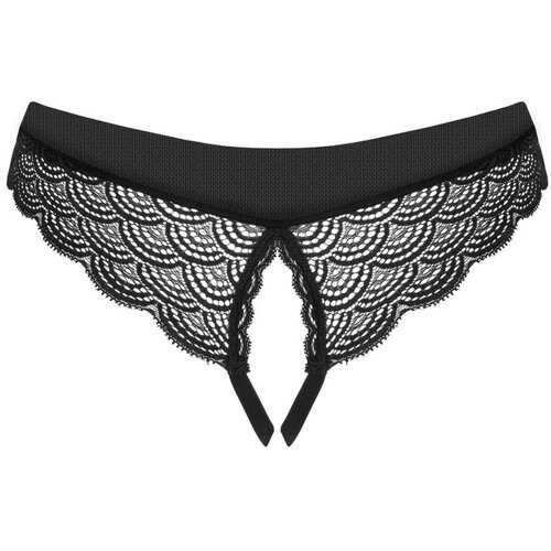 Obsessive - Chemeris Crotchless Panties - Black Cene
