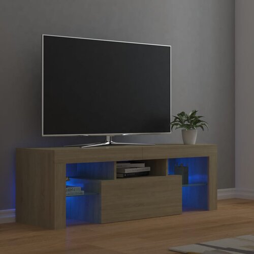 Furnova TV omarica z LED lučkami sonoma hrast 120x35x40 cm, (21924368) Slike