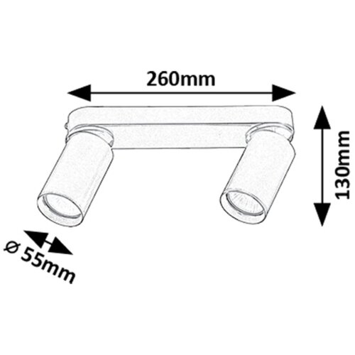 Rabalux spot lampa Mirina, 2x5W, 2xGU10, Zlatne boje Slike