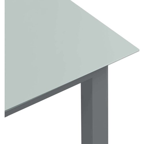 In vrtni stol svjetlosivi 190 x 90 x 74 cm od aluminija i stakla Slike