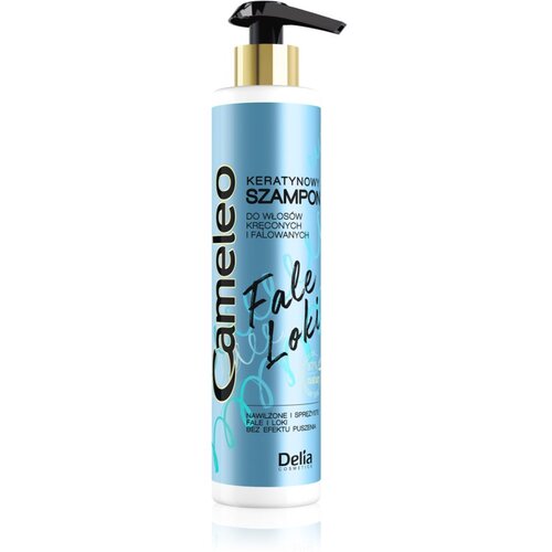 Delia Cosmetics Cameleo Fale Loki &amp;scaron;ampon za kovrčavu i valovitu kosu s keratinom 250 ml Slike