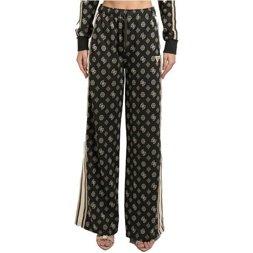 Guess PEONY TAPED STRAIGHT LONG PANT Crna Slike