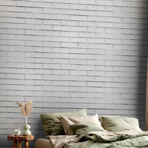  Foto tapeta - Snow Brick - Pattern Imitating a Brick Wall in White 150x105 Standard Cijene