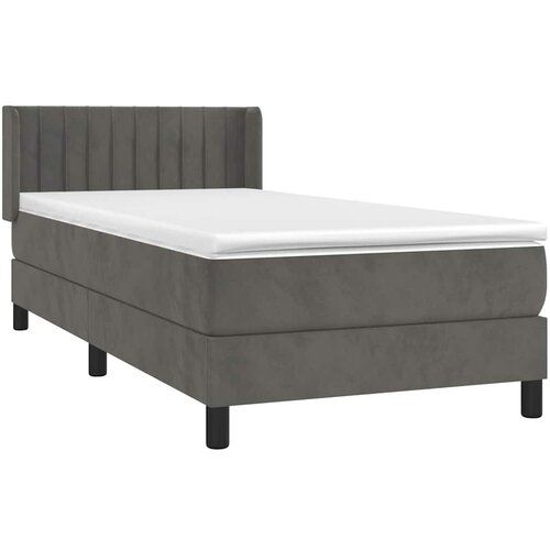 Box spring krevet s madracem tamnosivi 90x190 cm bar&amp;scaron;unasti Slike