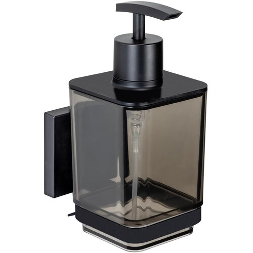 Wenko Crni plastičan samoljepljiv dozator sapuna 340 ml Quadro &amp;ndash; Slike