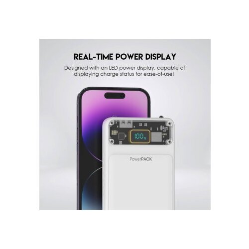 Fantech power bank prenosiva baterija T1 10000mAh qc/ pd/ 22.5W beli Slike