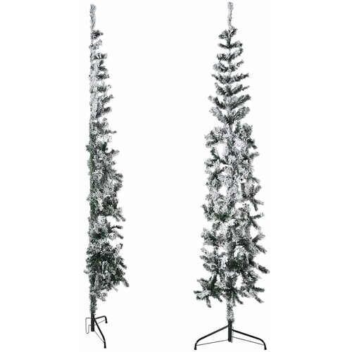  Tanka umjetna polovica božićnog drvca sa snijegom 240 cm Slike