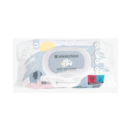 Kikka Boo Vlažne maramice za bebe 80 pcs Cotton seeds & Chamomile sa poklopcem ( KKB23014 ) Cene