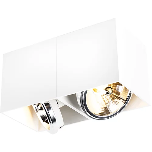 QAZQA Design spot bela pravokotna 2-svetloba - Box