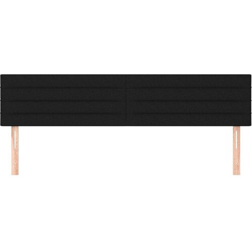  Uzglavlja 2 kom crna 80x5x78/88 cm od tkanine Slike
