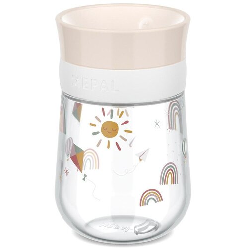 Mepal Bež plastična otro&scaron;ka skodelica 300 ml Sunshine & Rainbow &ndash; Cene