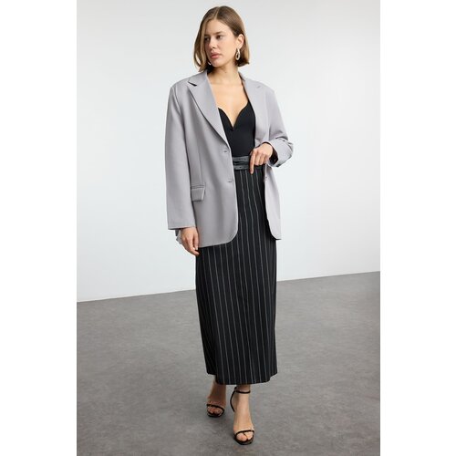 Trendyol Grey Extra Oversize Blazer Jacket Slike