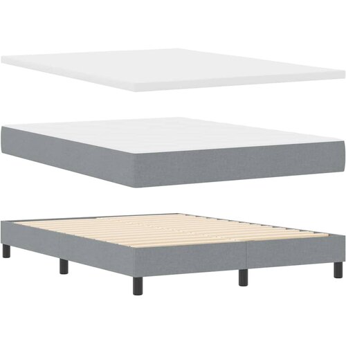  s opruga kutije Svijetlo siva 200 x 160 cm tkanina Slike