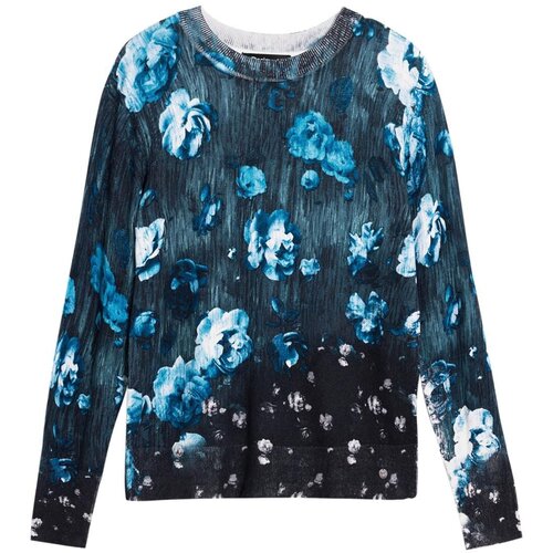 Desigual Pulover plava / crna / bijela Cijene