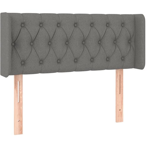 Maison Chic vzglavna omarica - nočna omarica - posteljna omarica z ušesi temno sivo 93x16x78/88 cm blago, (21713079) Cene
