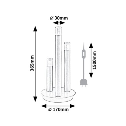Rabalux stona lampa Ramira, 3x5W, 3xG9, 37cm, Crna Slike