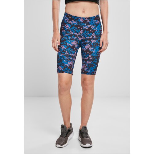 Urban Classics Women&amp;#039;s High Waist Camo Tech Cycle Digital duskviolet camo shorts Slike