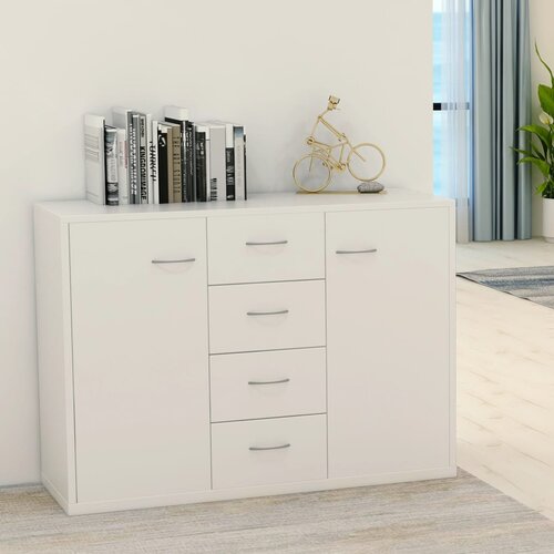 VidaXL Komoda bijela 88 x 30 x 65 cm od konstruiranog drva Slike