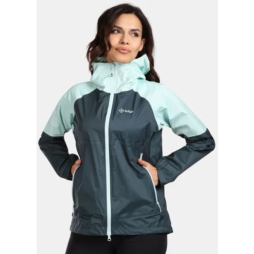 Kilpi Women's outdoor hardshell jacket HURRICANE-W Dark green