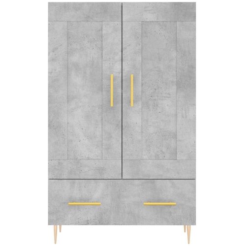 VidaXL Visoka komoda boja betona 69 5 x 31 x 115 cm konstruirano drvo Slike