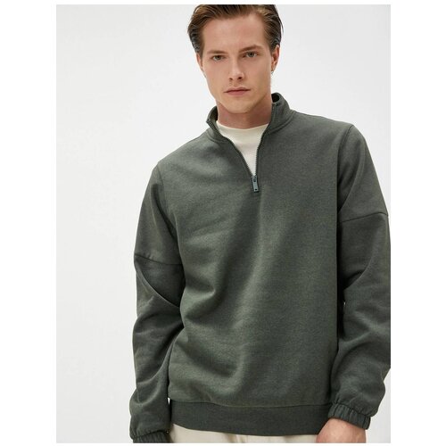 Koton 4WAM70122MK Cotton Men's Sweatshirt GREEN Slike