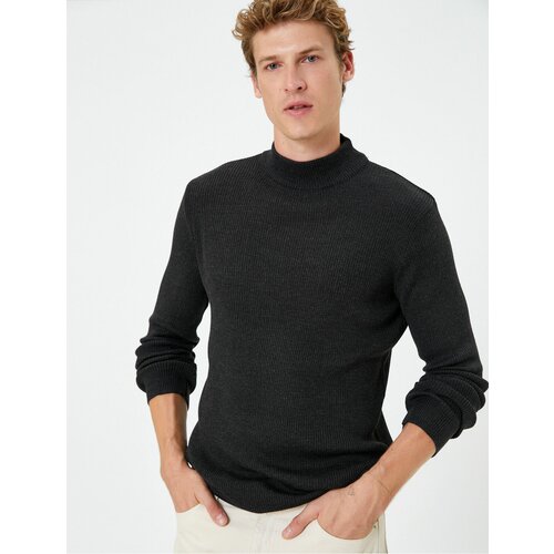 Koton Basic Sweater Knitwear Half Turtleneck Textured Long Sleeve Slike