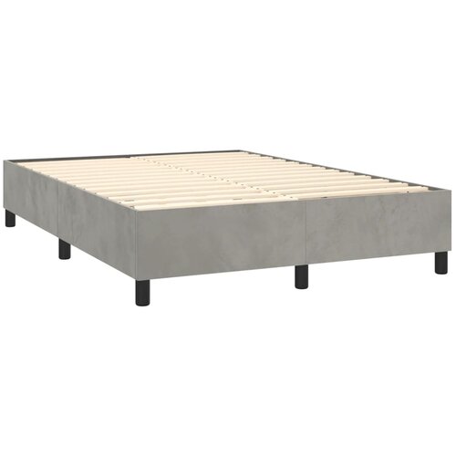  Krevet box spring s madracem LED svjetlosivi 140x200 cm bar&amp;scaron;un Slike
