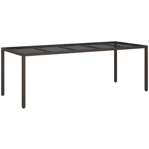 vidaXL Vrtna jedilna miza Rjava 250x100x75 cm Poli ratan Cene