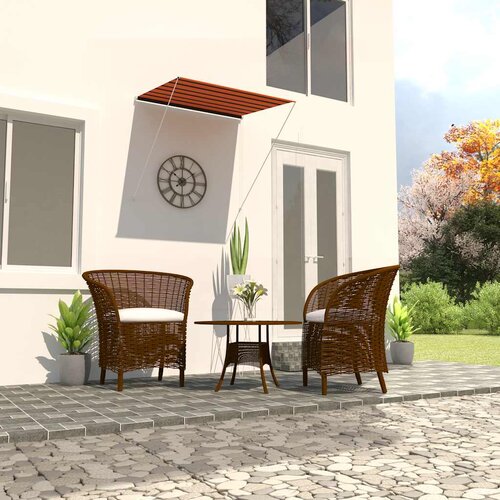 Tenda na uvlačenje 150 x 150 cm narančasto-smeđa Cene