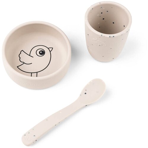 Done By Deer silikonski set za jelo first meal birdee sand Cene