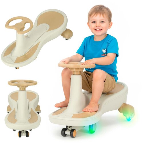  Gravitacijski avto LED kolesa z glasbo 76 cm &ndash; bež do 100 kg - Rojstni dan - Za 3+ let Cene