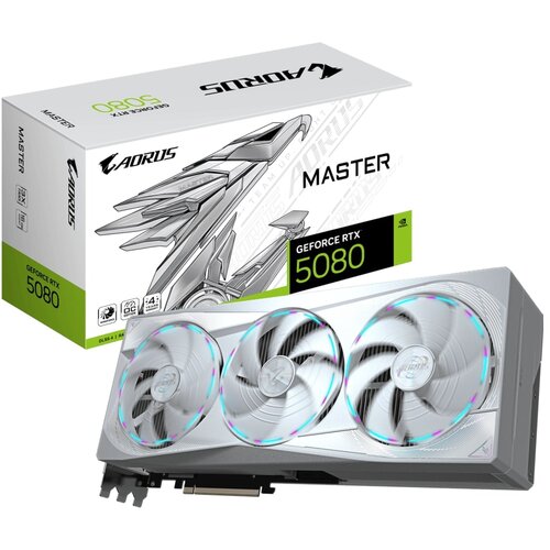 Gigabyte Grafična kartica nVidia RTX5080 Master ICE bela - 16GB GDDR7 (GV-N5080AORUSM ICE-16GD), (21998995) Slike