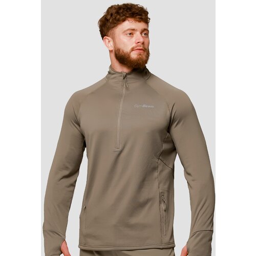 GymBeam Majica za trčanje Pulse 1/2 Zip Vetiver XL Cene