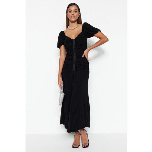 Trendyol black Agraph Detailed Dress Slike