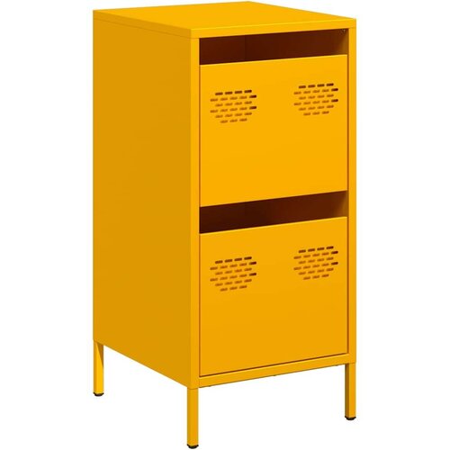 VidaXL Komoda gorčično rumena 35x39x73,5 cm hladno valjano jeklo Slike