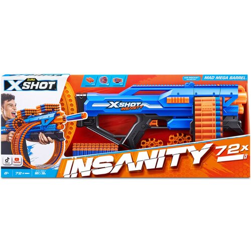 Zuru Pi&amp;scaron;tolj na Strelice Zuru XSHOT Insanity Mad Mega Barrel Slike