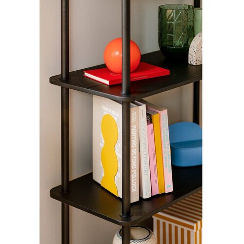Noo.ma Crni regal u dekoru hrasta 80x54,5x35 cm Teidi &amp;ndash; Slike