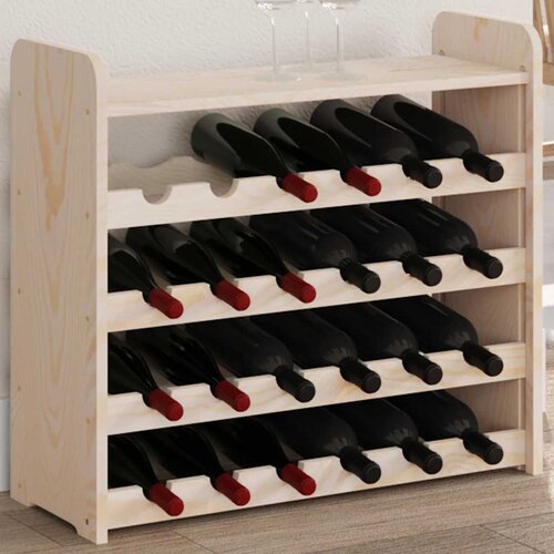  Stalak za vino s gornjom pločom 67,5x25x60 cm masivna borovina Cijene